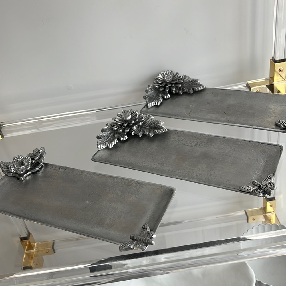 Handmade trays beautiful for decoration or holiday party dessert